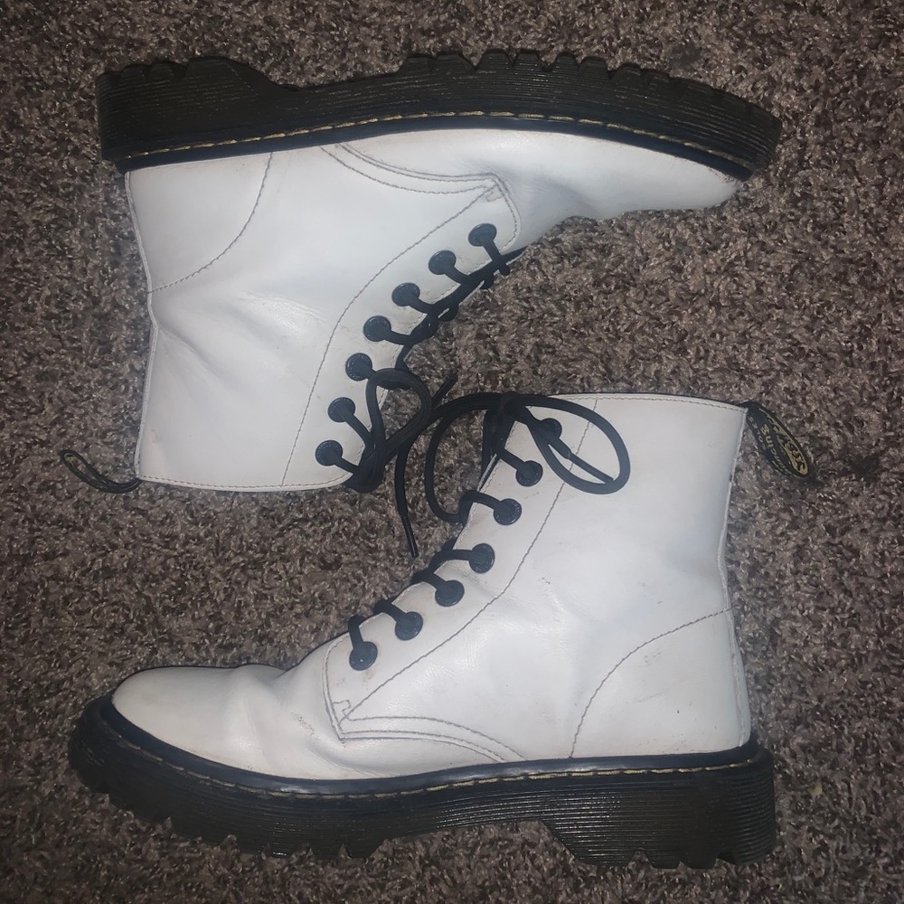 white doc marten boots